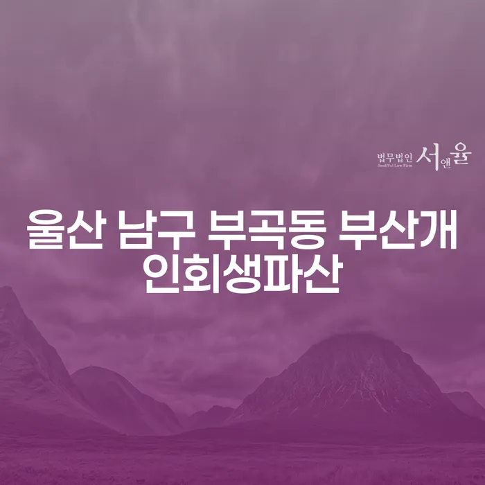 울산 남구 부곡동 부산개인회생파산 신청, 지금이 적기일까요?